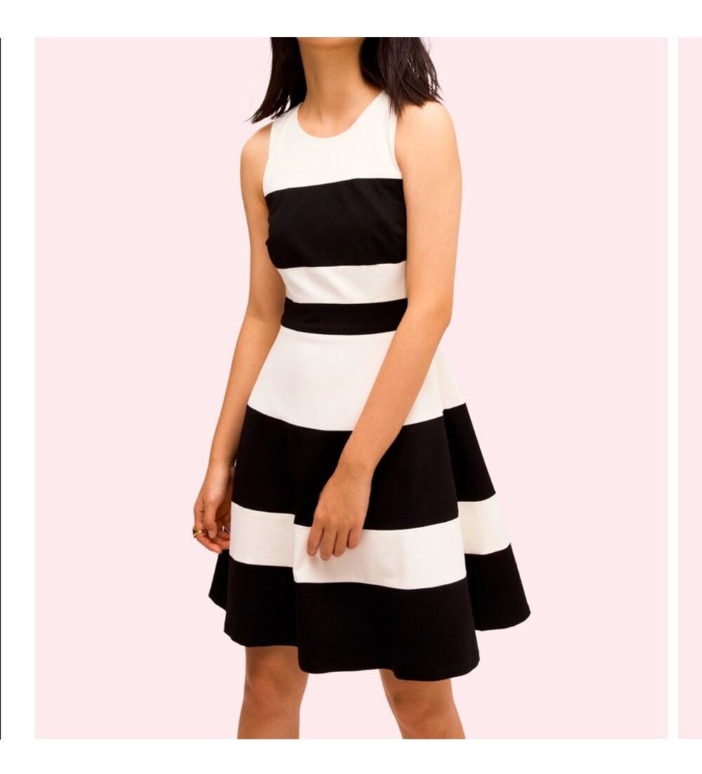 Kate Spade stripe a line ponte dress women’s size S